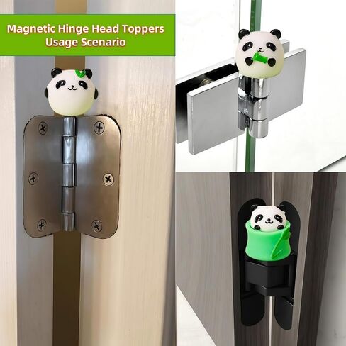 Cute Mini Creative Red Panda Hinge Heads Decorative Topper Set 4PCS, Home Decoration,Magnetic Hinge Head Toppers Door Hinge in Saudi Arabia