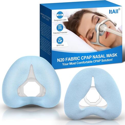 2PCs Replacement CPAP N20 Mask Cushion (Medium) for Airfit & Airtouch N20- No Silicone Contact, Latest Fabric Nasal Pillow Supplies-Breathable&Effective Moisture-Wicking for All-Night Comfort (Bule) in Saudi Arabia