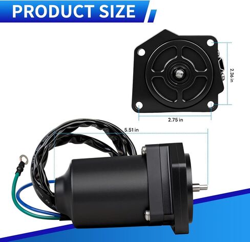 430-22118 Upgraded Trim Tilt Motor Compatible with Yamaha Outboard F75LA F90JA F90LA F75TLR F90TJR 6D8-43880-01-00 6D8-43880-09-00 PT626NM PT627NM in Saudi Arabia