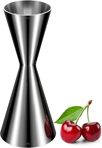 Professional Bartender Jigger, Thickened 18/8 Stainless Steel Japanese Style Double Jigger with Laser Etched Measurements, No Curled Lip Design,for Home & Bar Use (1oz/2oz, 10ml/20ml/30ml/45ml) in Saudi Arabia