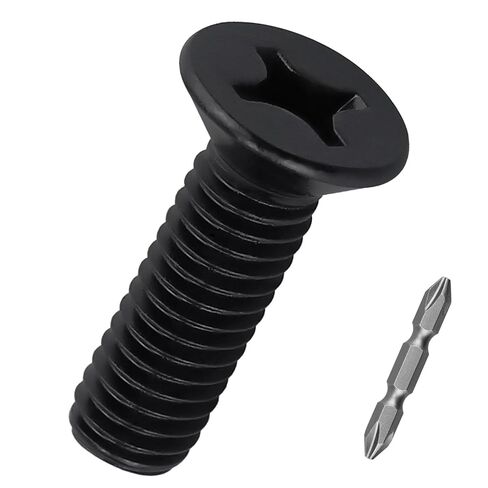 25 Pcs M6-1.0 x 25mm Black Flat Head Machine Screws, 304 Stainless Steel (18-8), with Double-Ended Bit, Phillips Drive Countersunk Metric Bolts, Black Finish, Ideal for Furniture, 3D Printing & DIY in Saudi Arabia