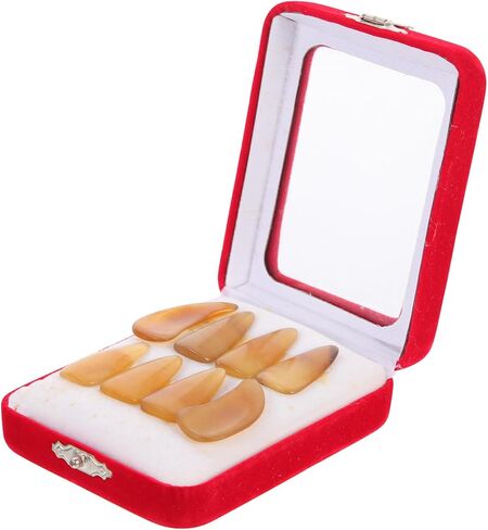 أظافر Totority Guzheng سميكة متوسطة الحجم من أصابع القرن، أظافر زائفة واقية لممارسة Guzheng مجموعة ألوان متنوعة لأداة السلسلة تستخدم لون عشوائي in Kuwait