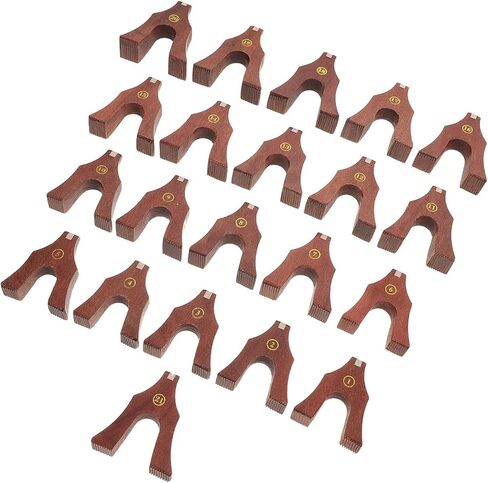 FOMIYES Guzheng مجموعة استبدال الجسر الخشبي 1-21 سلسلة أجزاء إصلاح Guzheng الكاملة مع جسر الصوت التقليدي لصيانة الآلات الموسيقية in Kuwait