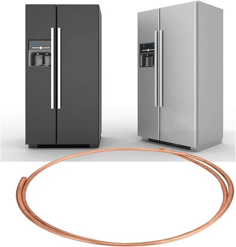 Copper Tubing 9.5mm OD x 7.9mm ID x 6.6 Ft C1100 T2 Refrigeration Copper Tube Soft Coil Round Seamless Tubing for Refrigerator HVAC System Industry DIY in Saudi Arabia