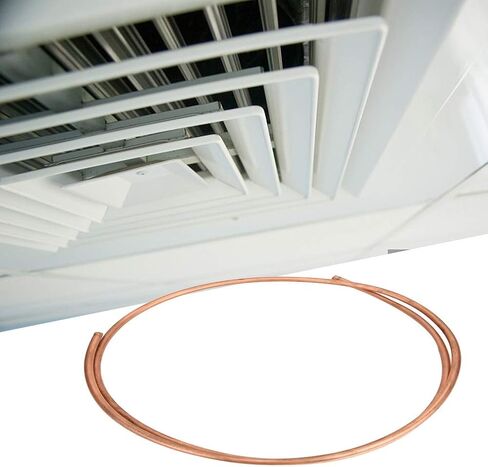 Copper Tubing 9.5mm OD x 7.9mm ID x 6.6 Ft C1100 T2 Refrigeration Copper Tube Soft Coil Round Seamless Tubing for Refrigerator HVAC System Industry DIY in Saudi Arabia