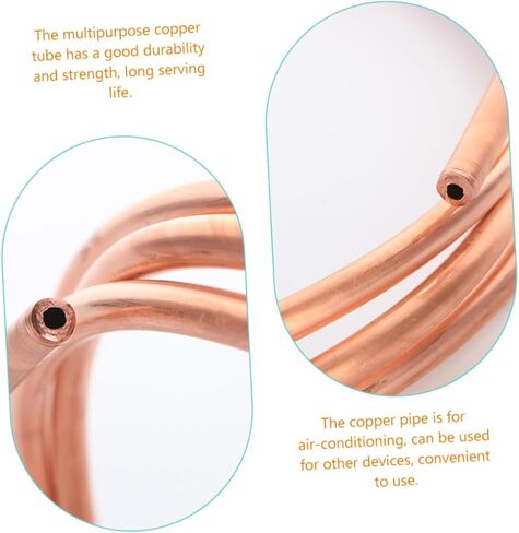 SHERCHPRY 2pcs Soft Copper Tubing Coil 4mm X 0.5mm Thin-wall Refrigeration Copper Tube for Air Conditioner and Freezer Cooling Systems in Saudi Arabia