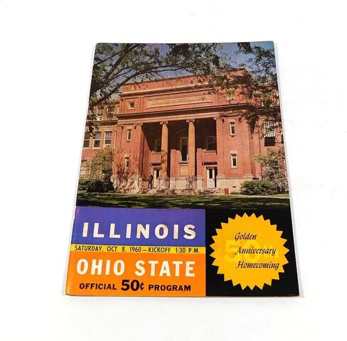 1960 Ohio State at Illinois College Football Program 10-8-60 - College Programs in Saudi Arabia