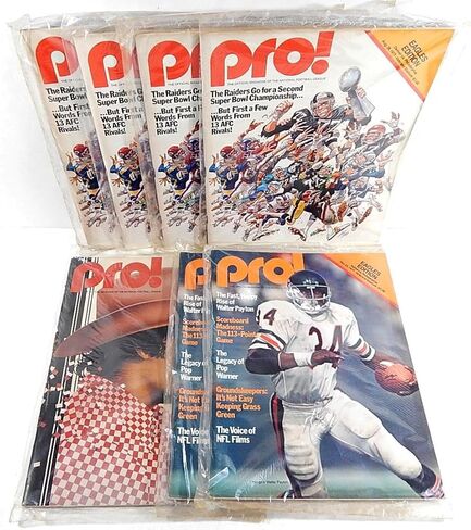 Lot of (7) Assorted 1977 Philadelphia Eagles NFL Football Programs - NFL Programs in Saudi Arabia