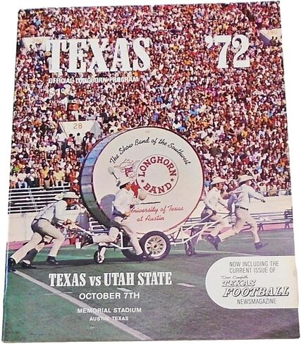 1972 Texas v Utah State Football Program 10/7 Big Bertha 89484b14 - College Programs in Saudi Arabia
