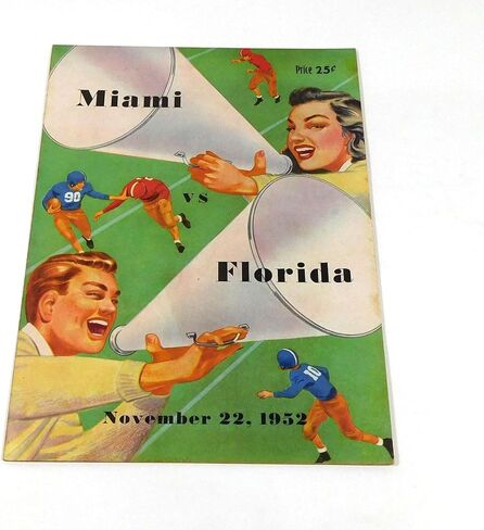 1952 Miami Florida at Florida College Football Program 11-22-52 - College Programs in Saudi Arabia