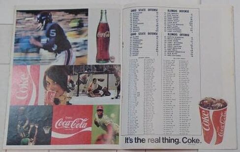 1972 Illinois vs Ohio State Buckeyes NCAA Football Program 10/14/1972 - College Programs in Saudi Arabia