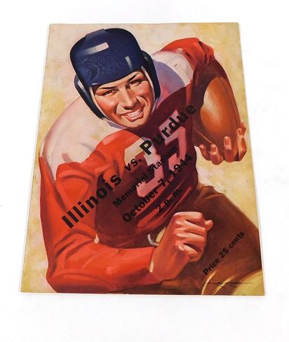 1944 Purdue at Illinois College Football Program 10-7-44 - College Programs in Saudi Arabia