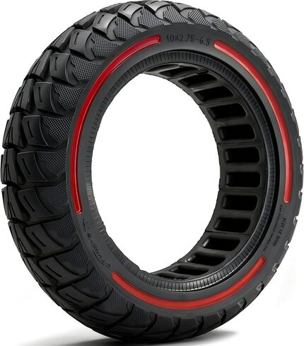 إطار صلب 10x2.75-6.5، إطار 70/65-6.5 للطرق الوعرة لسكوتر كهربائي Emove Cruiser/Evercross H5 iscooter iX3، أسود in Saudi Arabia