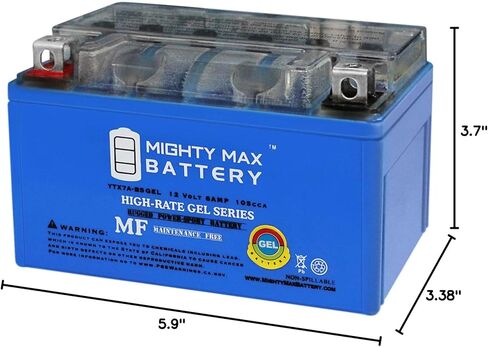 Mighty Max Battery YTX7A-BS Gel Battery Replacement for Genuine Scooter Buddy 150 170 in Saudi Arabia