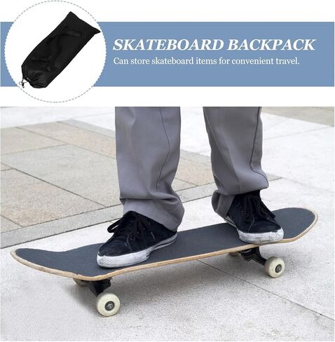 حقيبة حمل لوح التزلج وحقيبة الظهر حقيبة تخزين لوح التزلج المصنوعة من النايلون السميك مع أشرطة حقيبة طويلة متعددة الوظائف للسفر وركوب الأمواج على الأرض in Kuwait