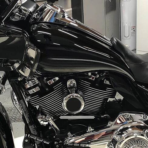 أغطية خزانات ممتدة للدراجات النارية مع وحدة تحكم في لوحة القيادة ومجموعة غطاء خزان الوقود لدراجة Harley Touring 2009-2023 Street Glide Road Glide Tri Glide - أسود زاهي in Kuwait