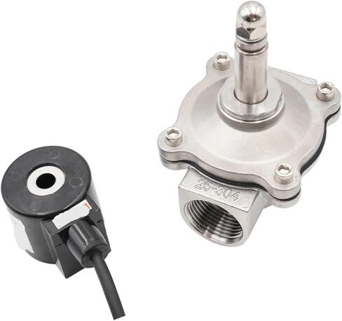 304 نافورة من الفولاذ المقاوم للصدأ تحت الماء صمام ملف لولبي مغلق عادةً، صمام مياه النافورة، G3/8 بوصة إلى G2، مقاوم للماء، IP68(1،AC 220V_VITON) in Kuwait