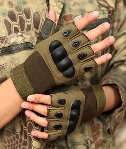 Women Half Finger Tactical Gloves Men Knuckle Protection Workout Training Fingerless Gloves Men Cycling Hiking Glove Guante in Saudi Arabia