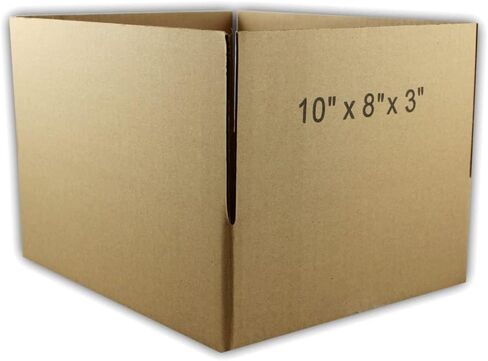 EcoSwift 40 10x8x3 صناديق التعبئة من الورق المقوى المموج البريدية المتحركة صندوق الشحن كرتون in Kuwait