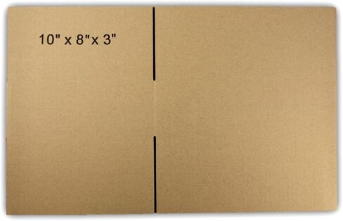 EcoSwift 40 10x8x3 صناديق التعبئة من الورق المقوى المموج البريدية المتحركة صندوق الشحن كرتون in Kuwait