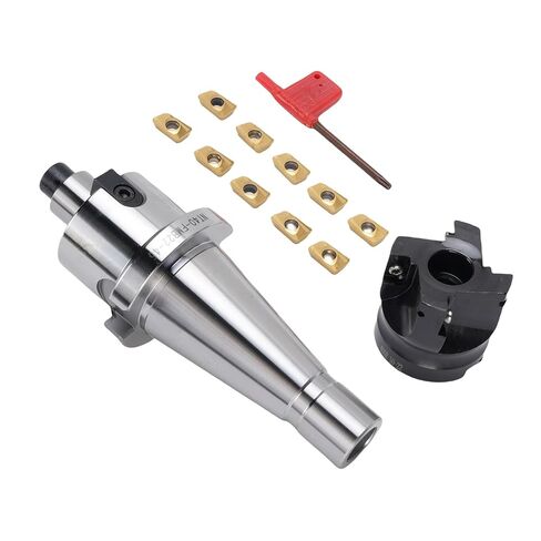 AYNEFY Face Milling Cutter Holder Set, 40CR Alloy Steel, High Cutting Tool with 10PCS APMT1604 Inserts for CNC Milling and Drilling Applications in Saudi Arabia