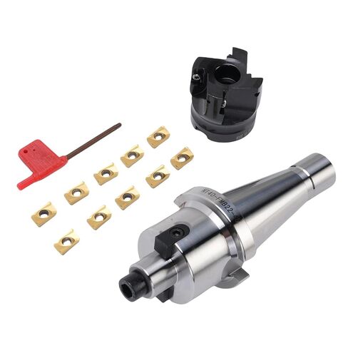 AYNEFY Face Milling Cutter Holder Set, 40CR Alloy Steel, High Cutting Tool with 10PCS APMT1604 Inserts for CNC Milling and Drilling Applications in Saudi Arabia