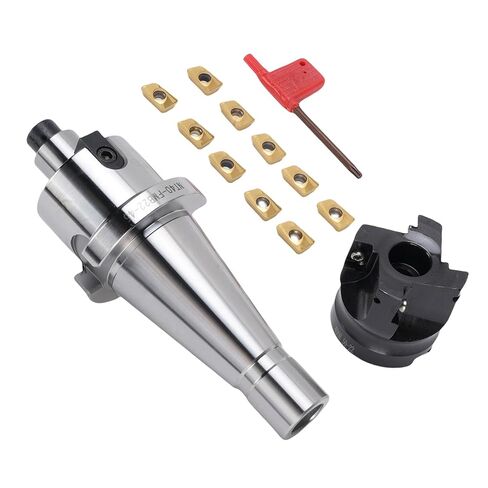 Face End Mill Holder Set NT40-FMB22 CNC Milling Cutter Holder with 10PCS APMT1604 Carbide Blades for CNC Milling Machines Fixture Milling Cutters Horizontal Boring Mills in Saudi Arabia
