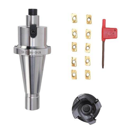 Face End Mill Holder Set NT40-FMB22 CNC Milling Cutter Holder with 10PCS APMT1604 Carbide Blades for CNC Milling Machines Fixture Milling Cutters Horizontal Boring Mills in Saudi Arabia
