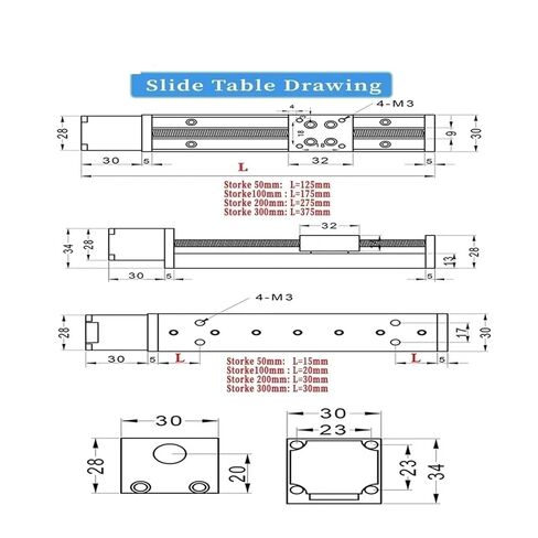 T-Type Slide 250mm Linear Guide Platform Nema11 Motor Drive kit(1mm Pitch) in Saudi Arabia