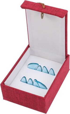 أغطية أظافر ibasenice Professional Guzheng، أغطية أظافر كبيرة من الكريستال الأزرق الجليدي، مسامير تدريب واقية للاعبي Guzheng، ملحقات الآلات الوترية in Kuwait