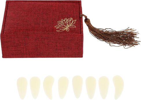 مجموعة حماية للأظافر المزيفة من Guzheng، مقاس صغير، أغطية لأظافر الأصابع يمكن ارتداؤها مع شريط لاصق 8 قطع للمبتدئين ولاعبي Guzheng المحترفين in Kuwait