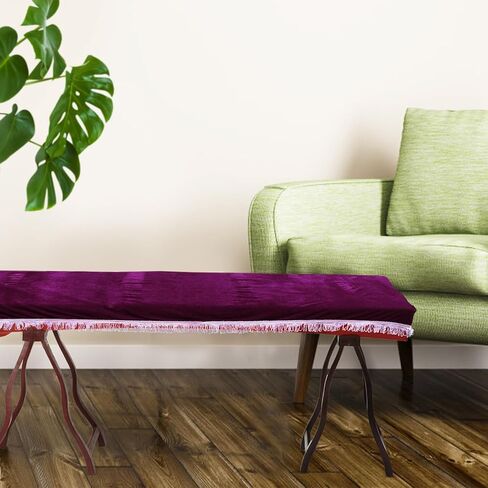 غطاء غبار Guzheng مخملي من HANABASS، غطاء واقي للآلة الموسيقية باللون الأرجواني مع شرابات مضادة للغبار in Kuwait