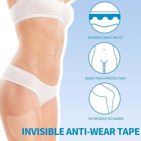 30 PCS Thigh Lift Tape for Loose Skin, Transparent Anti Friction Patch, Invisible Lift and Glow Patches Body,Sweatproof Protection Patches for Women,Skin Lifting Inner Thighs in Kuwait