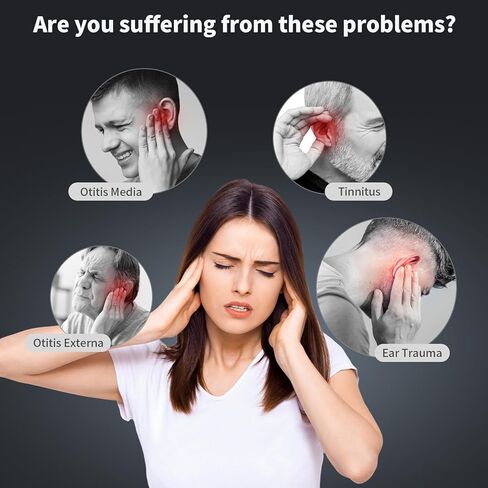 ضوء أحمر للأذنين، جهاز صحة الأذن المحمول، جهاز ضوء أحمر يمكن ارتداؤه، تصميم شريط الرقبة مع سلك أذن قابل للتعديل، يتميز بتعديل 3 مستويات in Kuwait