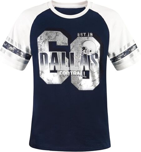 Mens Football Fans Athletic City Raglan T-Shirts - White & Navy in Kuwait