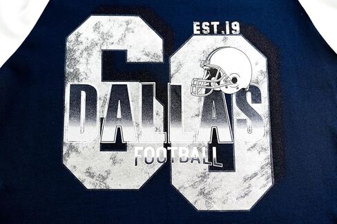 Mens Football Fans Athletic City Raglan T-Shirts - White & Navy in Kuwait