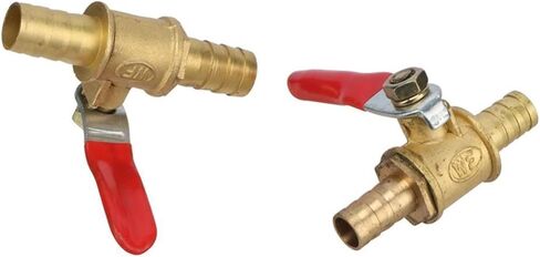 2Pcs Brass 8mm 10mm Ball Valve Straight Connector Air line Joint Air Pump Watering Hose Valve Gas Garden Plumbing Accessories(Yellow-01-10mm) in Kuwait