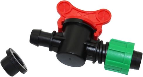 2 Pcs 13mm to 15mm Drip Irrigation Bypass Valve with Lock Rubber Ring Barbed Garden Irrigation Waterstop Hose Switch in Kuwait