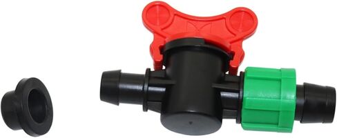 2 Pcs 13mm to 15mm Drip Irrigation Bypass Valve with Lock Rubber Ring Barbed Garden Irrigation Waterstop Hose Switch in Kuwait