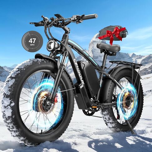 ذروة 5000W 52V محرك مزدوج Ebike 40-47mph 24 بوصة الدراجة الكهربائية للبالغين 32 آأل بطارية 100 ميل طويلة المدى مع قرص هيدروليكي BAKER BACKLERS ELECTRIC BICERE in Saudi Arabia