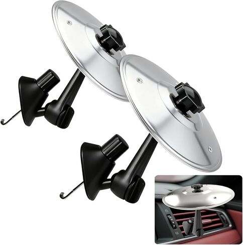 Car Cymbal Air Vent Ornament, 2 Pack Mini Drum Cymbal Decor with Adjustable Clip for Car Vent Dashboard, Fun Crash Cymbal Accessory for Auto Interior Decoration in Saudi Arabia