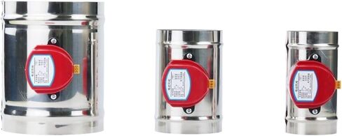 220V 24V 12V Stainless Steel 201 Damper Air Valve Motorized Check Valve for 3/4/5/6/8inch Pipe 80/100/125/150/200/250mm(100mm,DC12V) in Kuwait