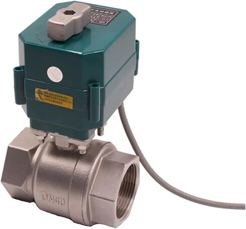 1PCS Stainless Steel Ball Valve DN15-50 Full bore high Torque Ball Valve 2/3 line Actuator with Manual Switch 220V(1-1/2",AC220V_CR01) in Kuwait