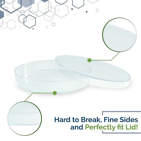 [500 pcs] أطباق بتري بلاستيكية معقمة مع أغطية تحتوي على 3 فتحات - 90 مم × 15 مم ، متوفرة في 500 و 200 عبوة (500) ، RNase/DNase خالية ، غير pyrogenic ، معقمة in Kuwait