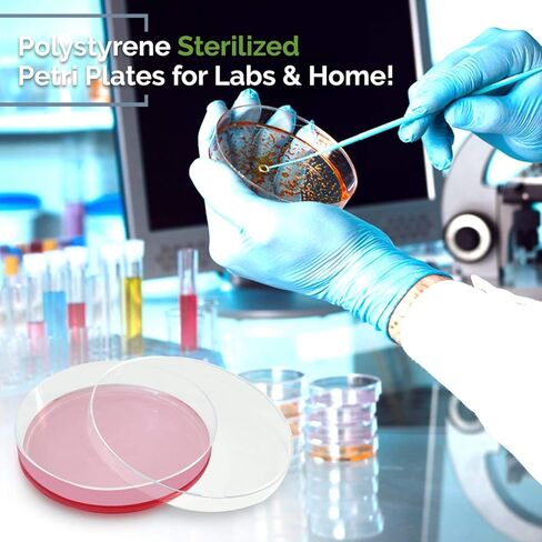 [500 pcs] أطباق بتري بلاستيكية معقمة مع أغطية تحتوي على 3 فتحات - 90 مم × 15 مم ، متوفرة في 500 و 200 عبوة (500) ، RNase/DNase خالية ، غير pyrogenic ، معقمة in Kuwait