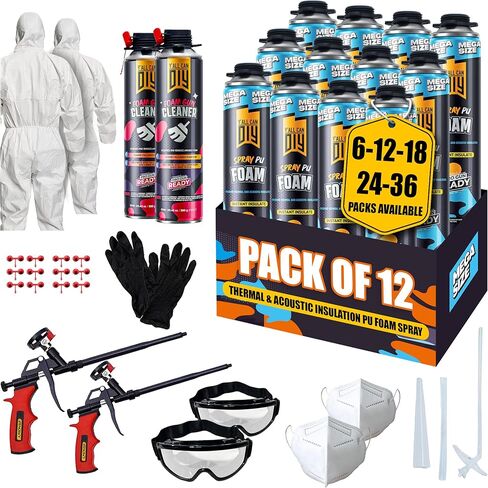 y’AllCandiy مغلق خلية رذاذ الرغوة العزل (3 حزمة - 25.3 fl.oz) - DIY ترشيات الرش لتوسيع DIY للعزل الحراري - العزل ، وملء الفجوات والشقوق - السلاح غير متضمن in Kuwait