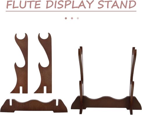 حامل فلوت متعدد الطبقات حامل عرض خشبي لسطح المكتب بيكولو ورف مسجل منظم تخزين أدوات الرياح المنزلية in Kuwait