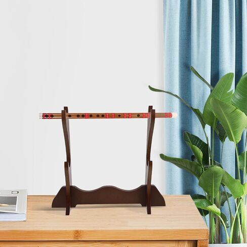 حامل فلوت متعدد الطبقات حامل عرض خشبي لسطح المكتب بيكولو ورف مسجل منظم تخزين أدوات الرياح المنزلية in Kuwait