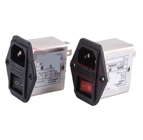 فلتر 220 فولت CW2B-10A/6A/3A-T مقبس مفتاح فيوز واحد (CW2B -10A -T مع مصباح) in Kuwait