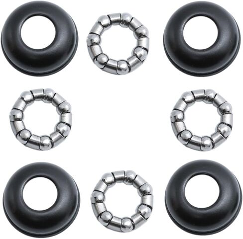 4PCS Blcak Bicycle Rear Hub Cups3/8inch Bicycle Accessories Bike 1/4" X 7 Balls Bearing Retainermountain Bicycle Bearing hub for Mountain Bikes,Road Bikes, Training Bikes in Saudi Arabia